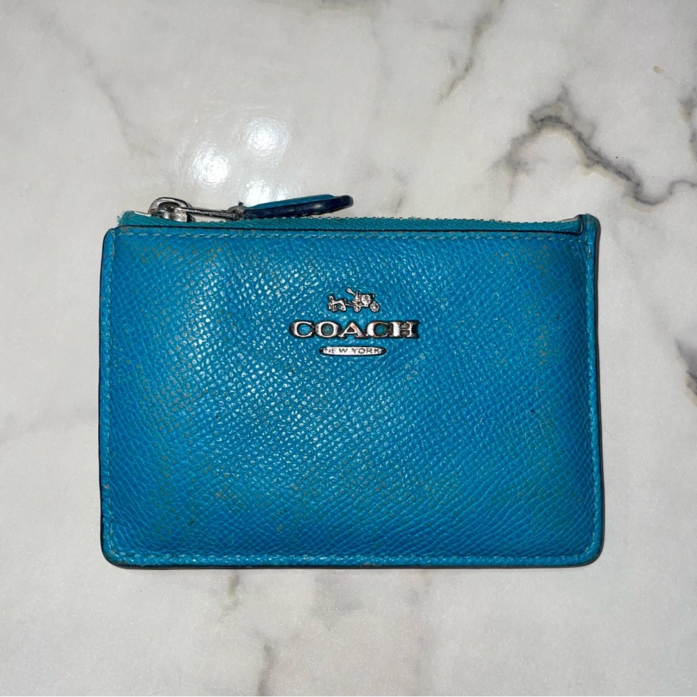 Coach Leather Mini Skinny Card Wallet